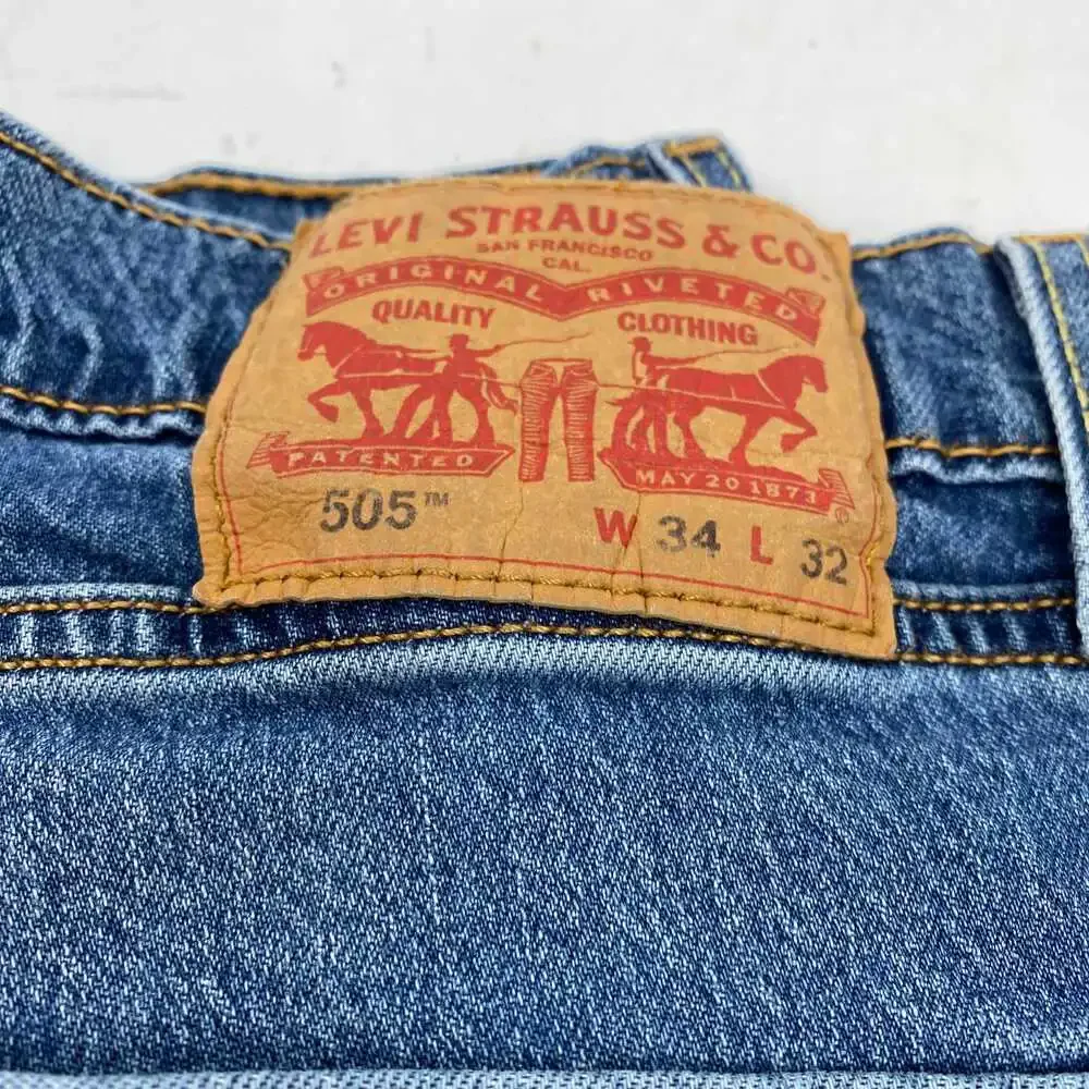 Levi's Blue Jeans Straight Regular 34 | Men’s Cotton Blend